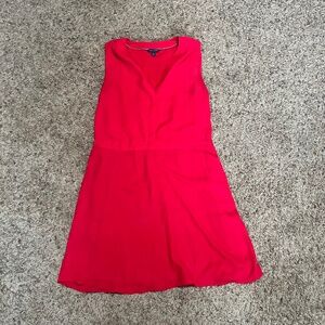 Tommy Hilfiger Red Sleeveless V-Neck Midi Dress | Size M